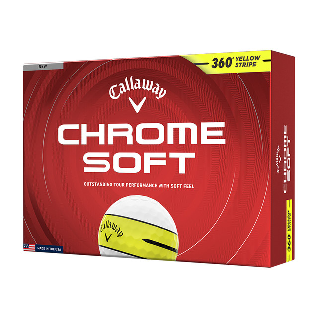 Callaway Chrome Soft 360 Triple Track Yellow Golf Balls - Prior